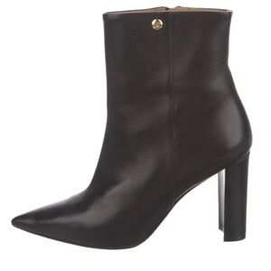 Tory Burch Black Heeled Boots | Penelope 90MM Bootie Calf Leather | US 8.5